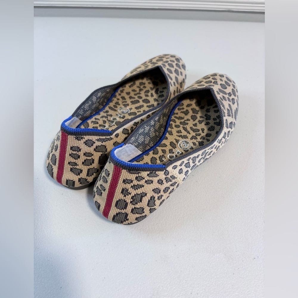Rothy’s The Flat | Leopard Print Knit Flats | Size 7.5 - Picture 5 of 14